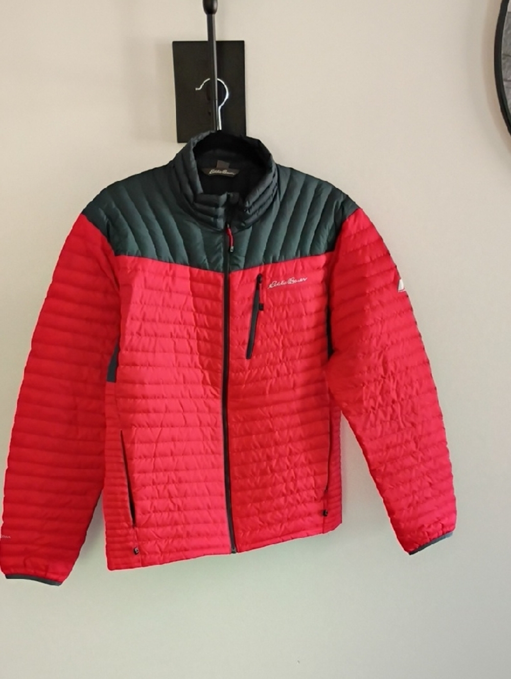 Eddie Bauer Red Jacket with Black Yoke
